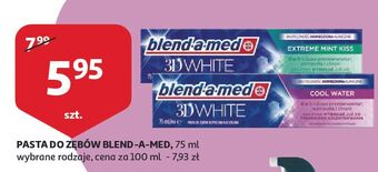Auchan Pasta do zębów cool water blend-a-med 3d white oferta