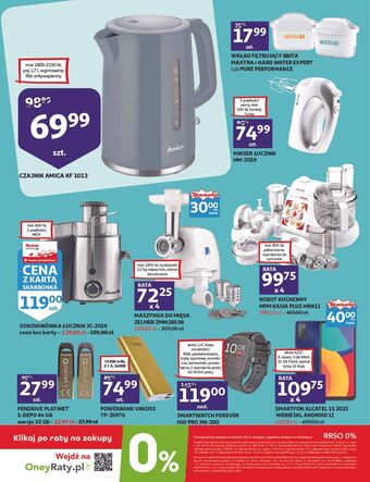 Auchan Czajnik kf 1013 szary amica oferta