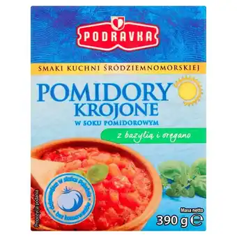 Topaz Podravka pomidory krojone w soku pomidorowym z bazylią i oregano 390 g oferta