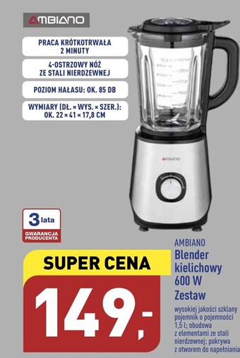 ALDI Blender kielichowy ambiano oferta