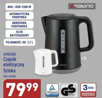 ALDI Czajnik elektryczny ambiano oferta