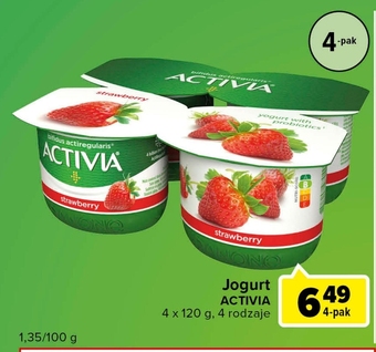 Carrefour Express Activia jogurt truskawkowy 480 g (4 x 120 g) oferta