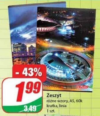 Dino Zeszyt a5 60 kartek linia herlitz oferta