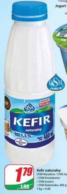 Dino Kefir natura 1.5% osm krośniewice oferta