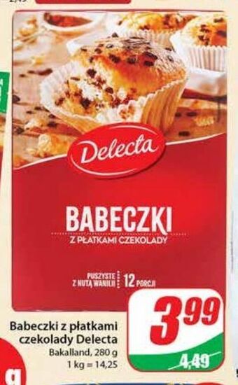 Dino Babeczki nadziane płatkami czekolady delecta oferta