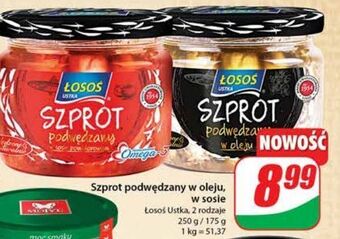Szproty podwędzane w oleju łosoś ustka