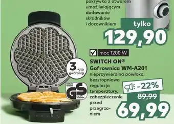 Kaufland Gofrownica 1200w switch on oferta