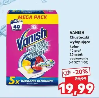 Kaufland Chusteczki zapobiegające zafarbowaniu ubrań vanish color protect oferta