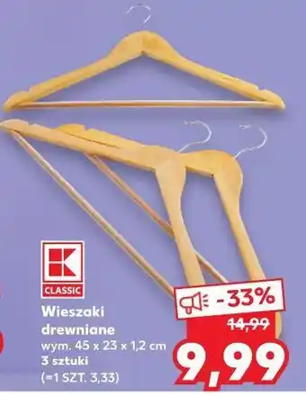 Kaufland Wieszaki drewniane 45 x 23 1.2 cm k-classic oferta