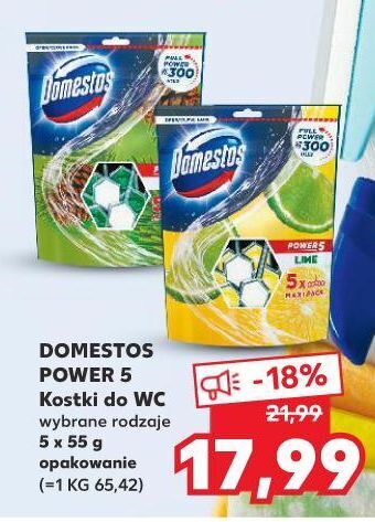 Kaufland Kostka do wc lime domestos power5 oferta