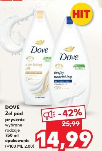 Kaufland Żel pod prysznic dove nourishing silk oferta