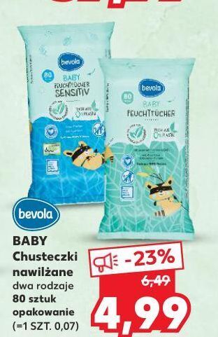 Kaufland Chusteczki nawilżające dla dzieci sensitive bevola baby oferta