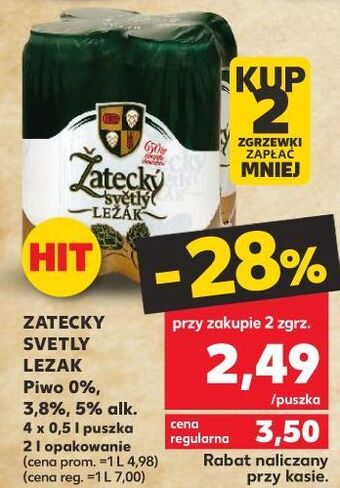 Kaufland Piwo zatecky svetly lezak oferta