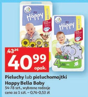 Auchan Pieluchy dla dzieci maxi bella baby happy oferta