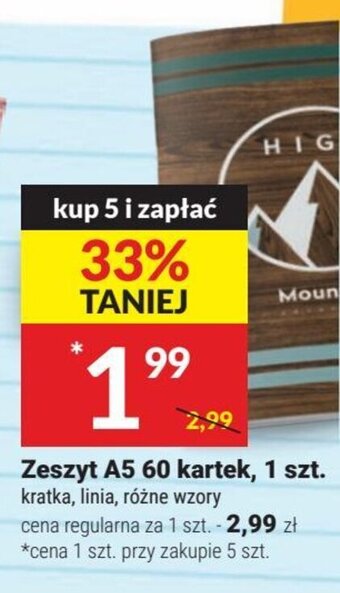 Twój Market Zeszyt A5 60 kartek oferta
