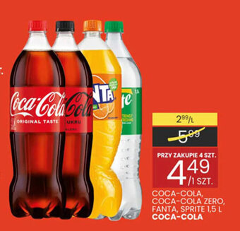 Wafelek Coca-Cola, Coca-Cola Zero, Fanta, Sprite 1,5 l oferta