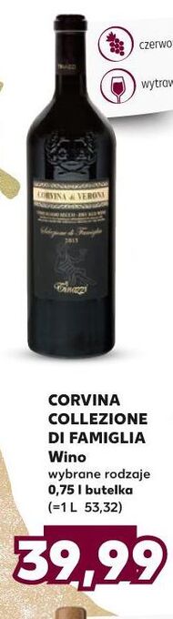 Kaufland Wino corvina collezione di famiglia dry oferta