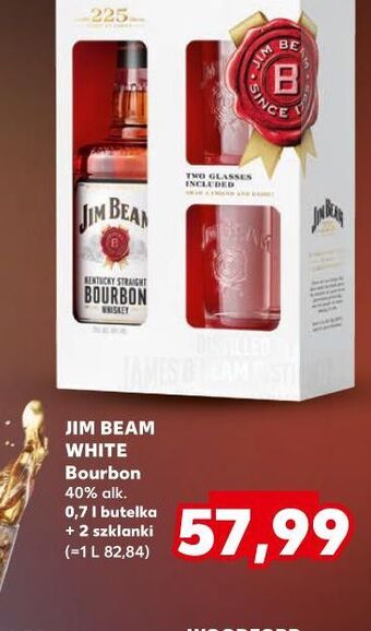 Kaufland Bourbon + 2 szklanki jim beam white label oferta