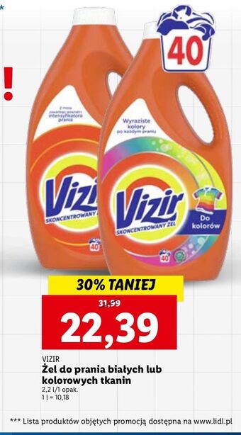 Lidl Płyn do prania kolorów vizir oferta