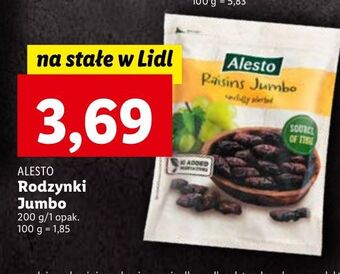 Lidl Rodzynki jumbo alesto oferta