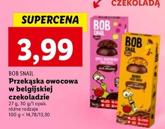Lidl Przekąska jabłkowo-malinowa bob snail oferta