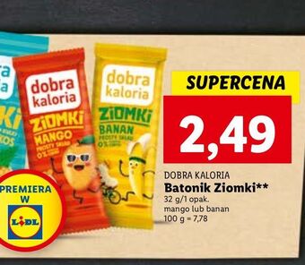 Lidl Baton banan dobra kaloria ziomki oferta