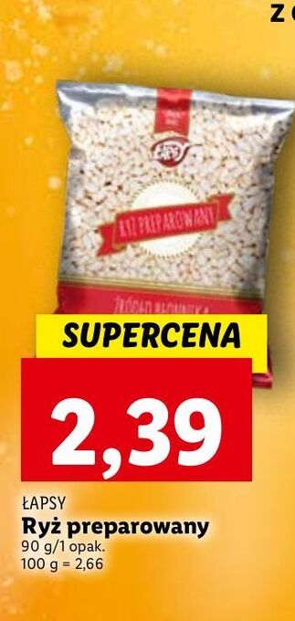 Ryż preparowany łapsy