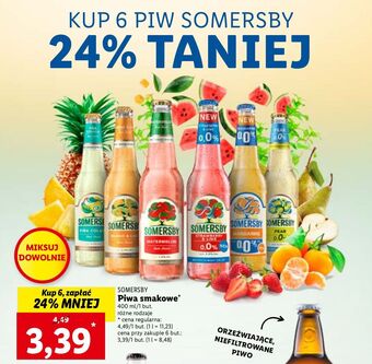 Lidl Piwo somersby pear 0.0% oferta