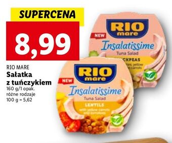 Lidl Sałatka z tuńczykiem kukurydzą rio mare insalatissime oferta