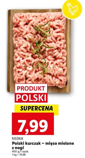 Lidl Mięso mielone z nogi kurczaka rzeźnik codzienna dostawa oferta