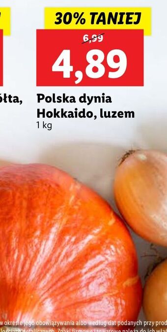 Lidl Dynia hokkaido oferta