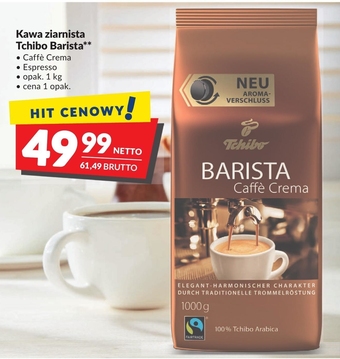 Makro Tchibo barista caffè crema kawa palona ziarnista 1000 g oferta