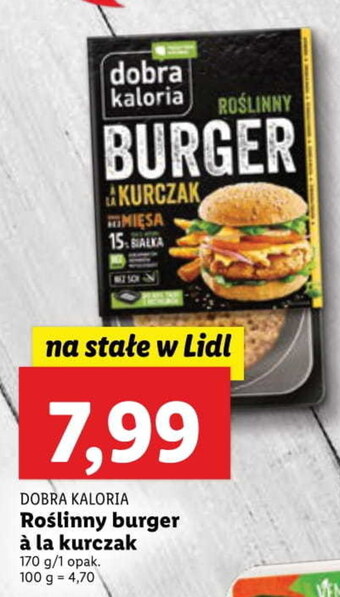 Lidl Burger roślinny dobra kaloria oferta