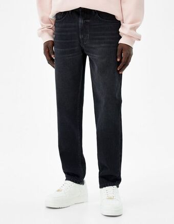 Bershka Jeansy vintage o kroju straight fit oferta