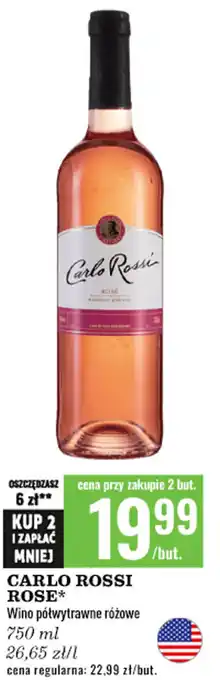 Biedronka Carlo Rossi Rose 750 ml oferta