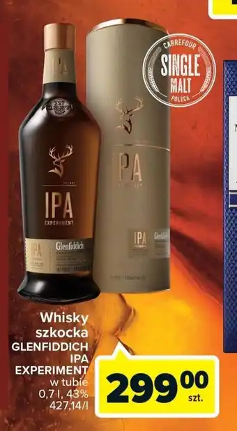 Carrefour Glenfiddich IPA Experiment Whisky szkocka 0,7 l oferta