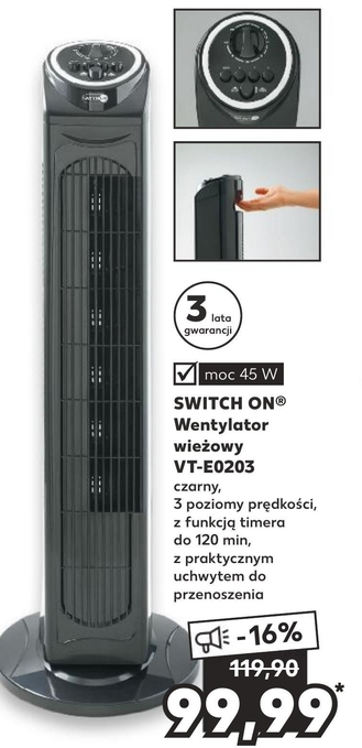Kaufland Wentylator switch on oferta