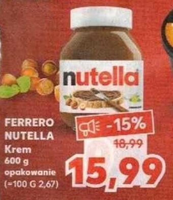 Kaufland Ferrero Nutella Krem 600 g oferta