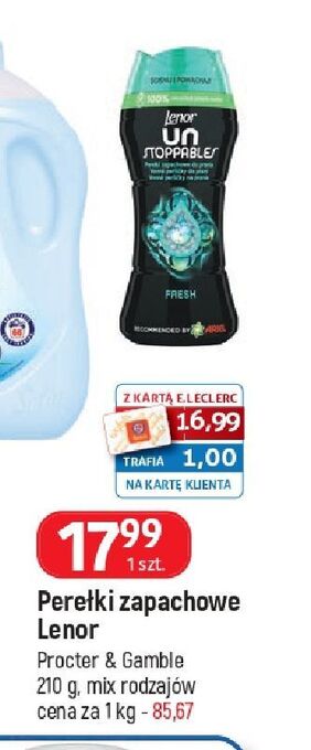 E.Leclerc Perełki zapachowe fresh lenor unstoppables oferta
