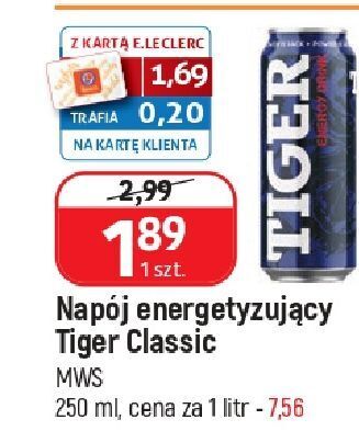 E.Leclerc Napój original tiger energy drink oferta