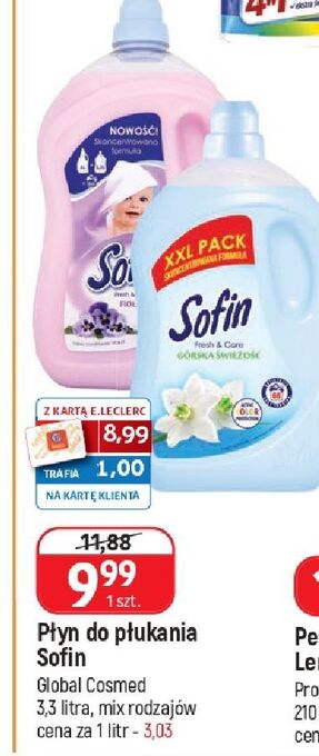 E.Leclerc Płyn do płukania górska świeżość sofin fresh & care oferta