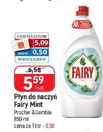 E.Leclerc Płyn do mycia naczyń miętowy fairy oferta