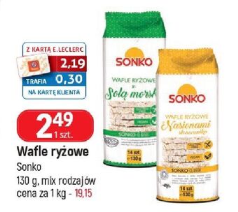 E.Leclerc Wafle cienkie jaglane z nasionami chia sonko oferta