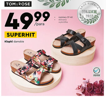 Biedronka Tom & Rose Klapki damskie oferta