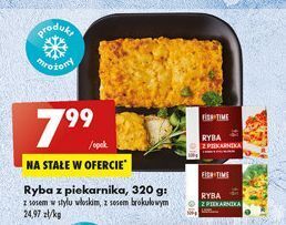 Biedronka Ryba z piekarnika sosem brokułowym fish time oferta