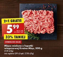 Biedronka Mięso mielone z łopatki wieprzowej kraina mięs oferta