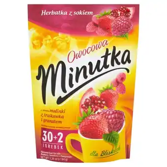 Odido Minutka owocowa o smaku malinki z truskawką i granatem herbatka z sokiem 64 g (32 torebki) oferta