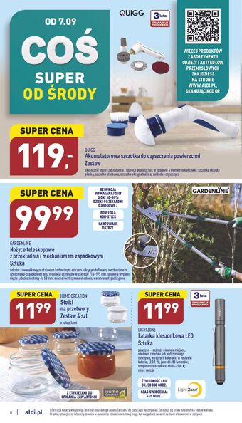ALDI Szczoteczka akumulatorowa do czyszczenia quigg oferta