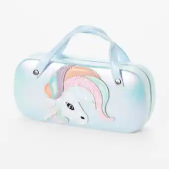 Claire's Claire's club blue glitter unicorn glasses case oferta