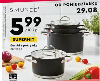 Biedronka Garnek ze szklaną pokrywą 2.5 l smukee kitchen oferta